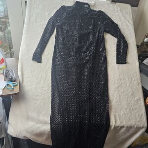 Eloquii Black Sequin Dress